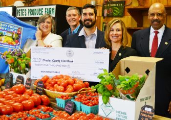 Chester County Commissioners Present $25,000 Check to Food Bank
