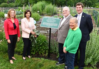 County Commissioners Honor Former Senator Dinniman with Garden Dedication