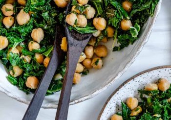 Kale & Chickpea Salad with Curried Vinaigrette