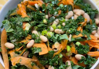 Kale, Carrot & Bean Salad with Chimichurri Dressing