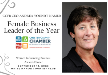 Chester County Food Bank CEO Andrea Youndt to be Honored as Female Business Leader of the Year by Chester County Chamber